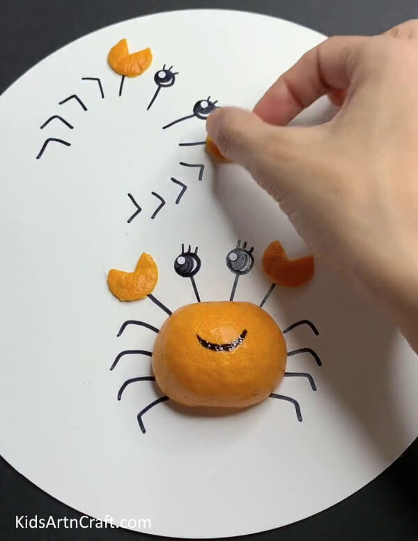 Making Another Crab - Making a fun activity out of orange peels and children