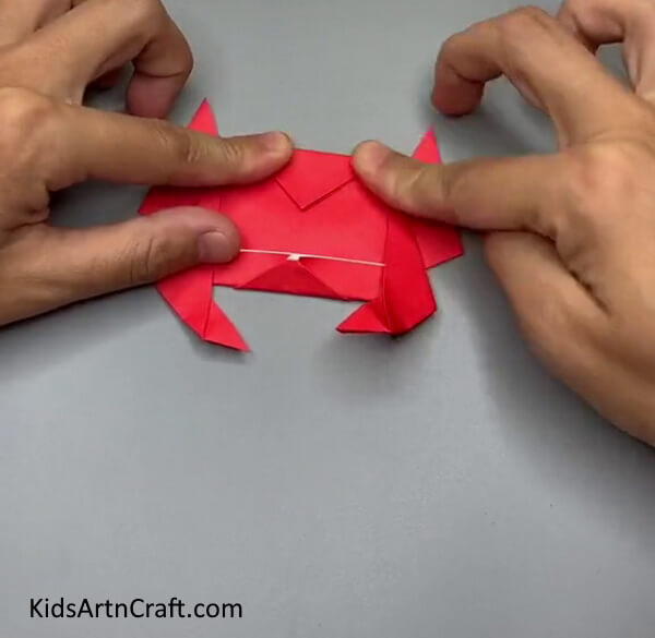 Making The Main Body- A Tutorial to Help Kids Make an Origami Crab 