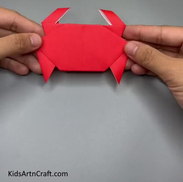 Getting The Crab's Body- A Tutorial for Children to Make a Crab with Origami 