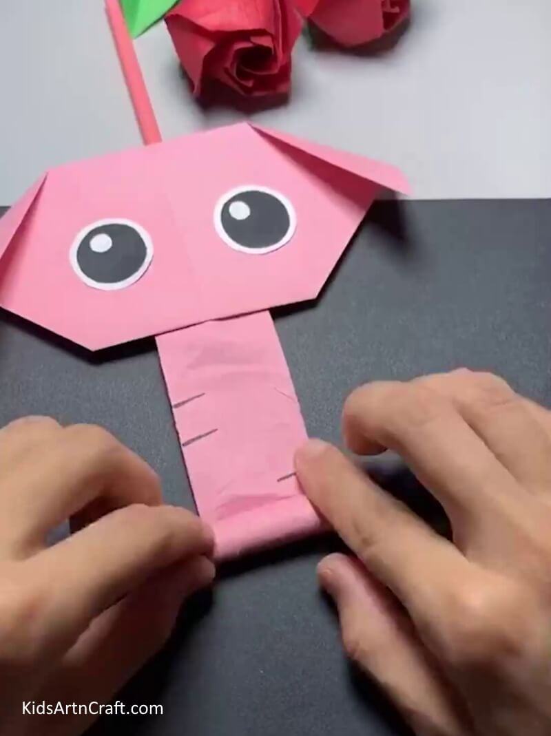 Handmade Paper Elephant Craft With a Moving Trunk