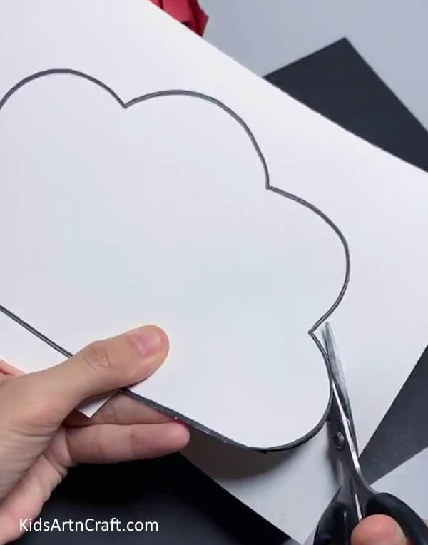 Cutting Cloud - A Straightforward Cloud Shaped Like a Rainbow with Paper