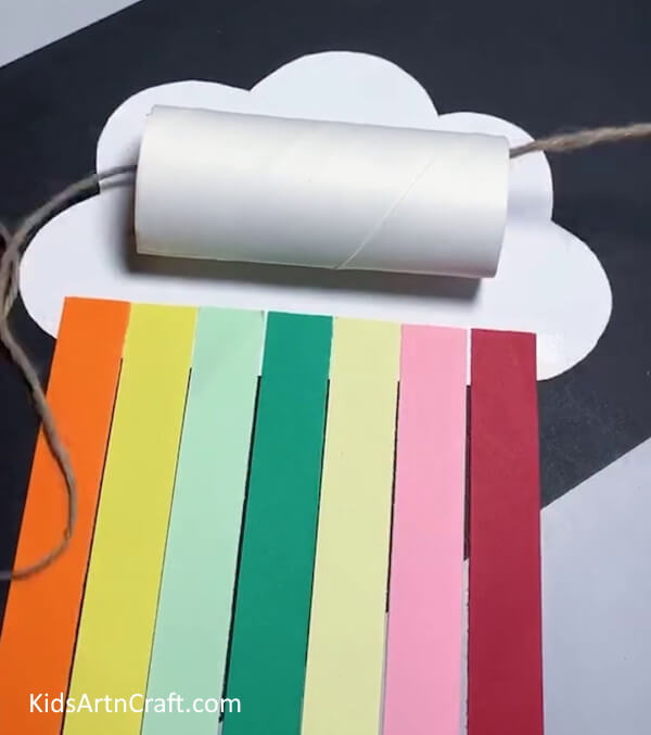 Inserting Thread - Producing a Rainbow Cloud with Paper is a Cinch