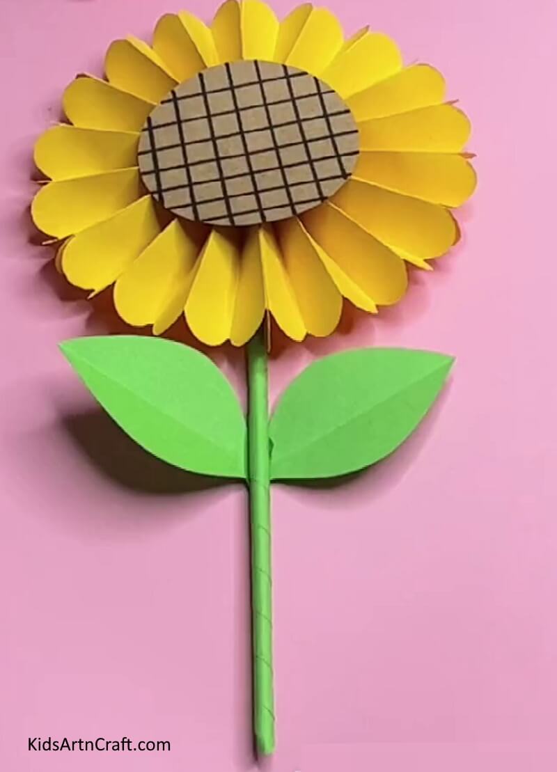 Easy Artwork For Making Paper Sunflower For Kids