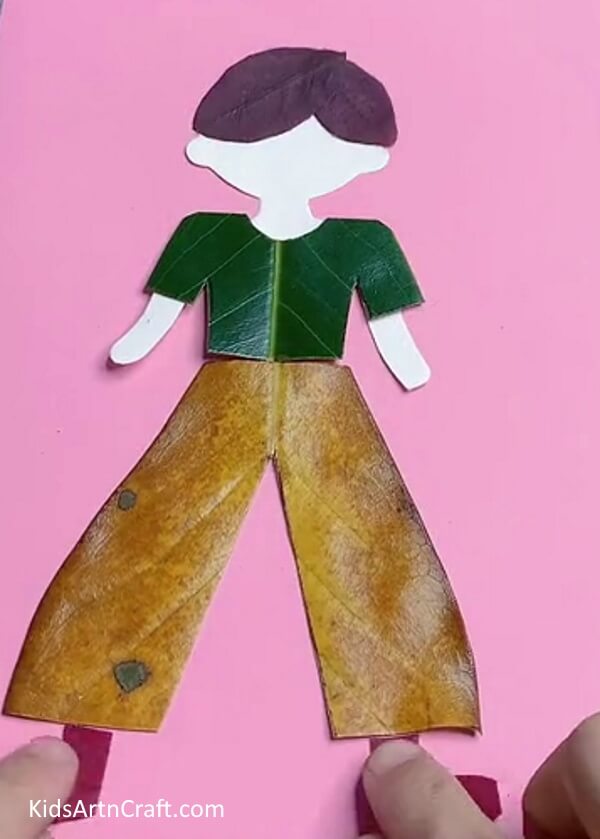 Pasting Legs Of The Boy - Design a Boy with Fallen Leaves with This Step-By-Step Tutorial