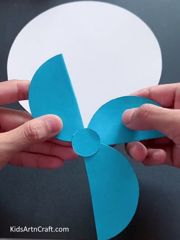 Adding The Third Wing - Step-by-Step Guide to Creating a Summertime Paper Fan for Little Ones