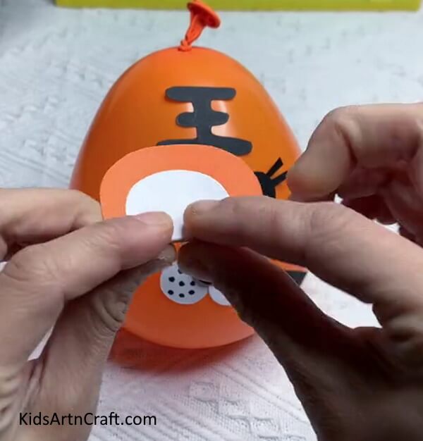 Fold The Above-Made Circles-Tiger Balloon Crafting for Kids - A Step-by-Step Guide