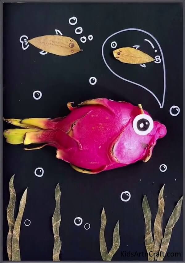 Entertaining and Facile Arts and Crafts for Kids to Do in Their Home - A Blowfish Using Dragonfruit