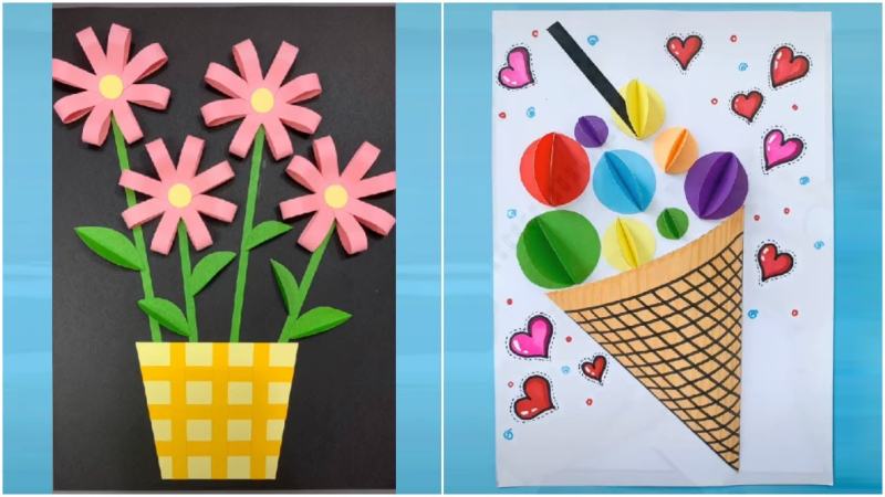 Beautiful Paper Card Crafts Video Tutorial for Kids