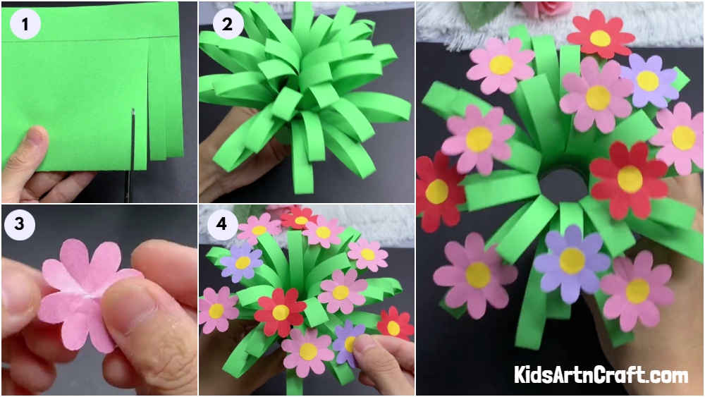 Cute Paper Flower Craft Tutorial for Kids, paper, tutorial, flower, craft, Learn to Make Beautiful Paper Flower Crafts in Easy Steps, By Kidpid