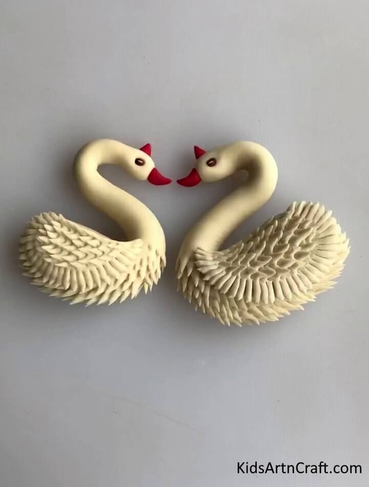 Beautiful Swam Design Using Clay - Making White Clay Projects in the Comfort of Your Home