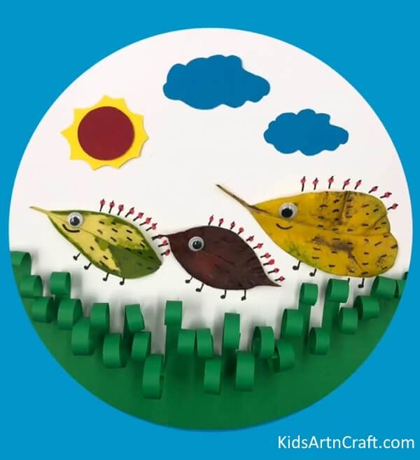 Bird Leaf Craft And Sun, Clouds, And Grass From Paper Craft - Exciting Art and Handicraft Ideas for Children 