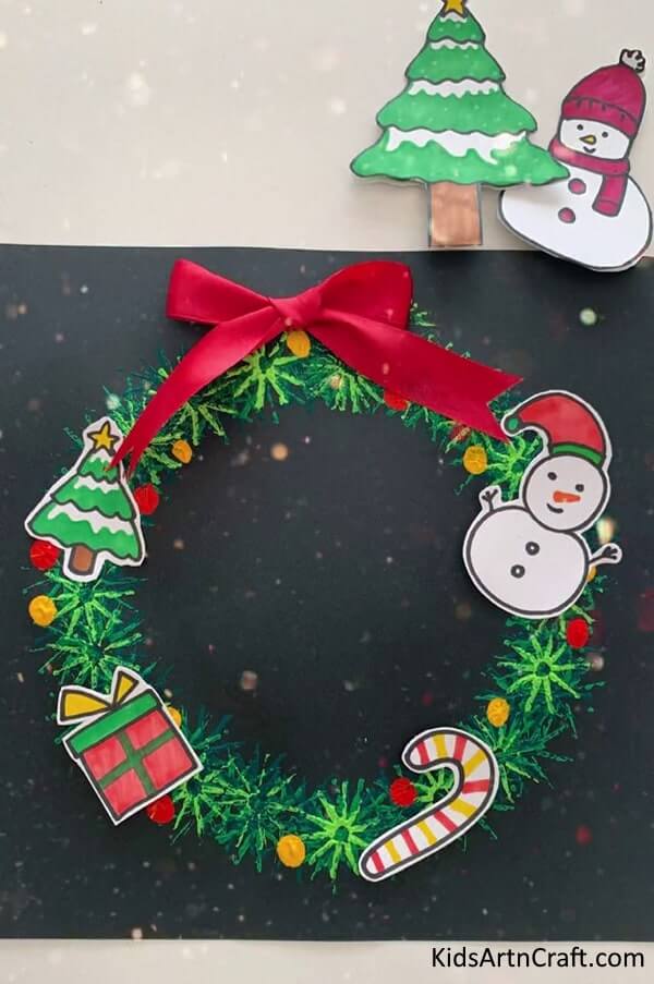 Comic Artwork With Creative Projects For Tykes - Christmas Wreath Crafts For Preschoolers