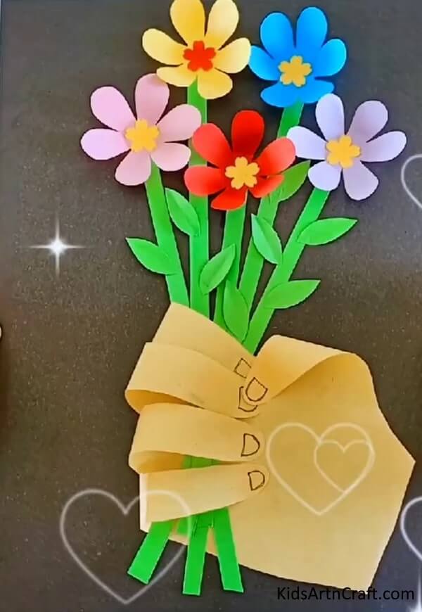 Ideas for making arts and crafts with kids in the home - Colorful Flowers Using Sheets For Kids