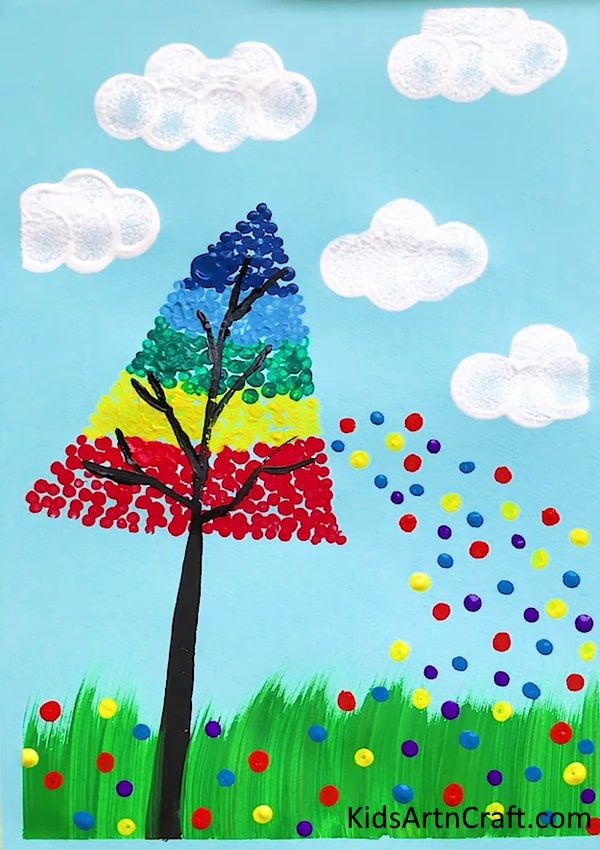 Colorful Tree Dot Painting For Kids - Creative and Colorful Painting Techniques for Youngsters