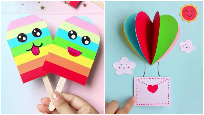 Creative School Craft Ideas Video Tutorial for Kids