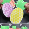 Bubble Wrap Painted Pineapple Craft Step by Step Tutorial