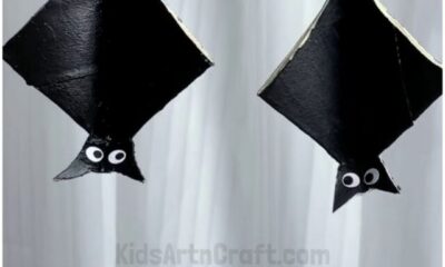 DIY Cardboard Tube Bat Craft Tutorial For Kids