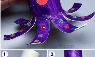 DIY Cardboard Tube Octopus For Kids