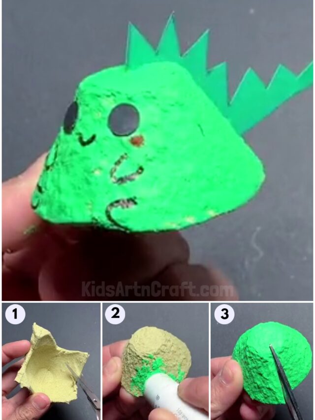 DIY Easy Egg Carton Dinosaurs Craft for Kids Kids Art & Craft