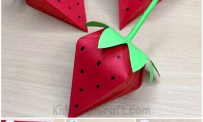 DIY Easy Paper Plate Strawberry Craft Tutorial