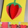 DIY Easy Paper Strawberry Tutorial For Kids