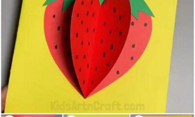 DIY Easy Paper Strawberry Tutorial For Kids