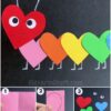 DIY Heart-Shaped Caterpillar Craft For Kids