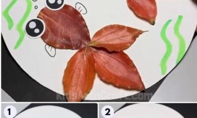 DIY leaf art Fish making Easy Tutorial for kids