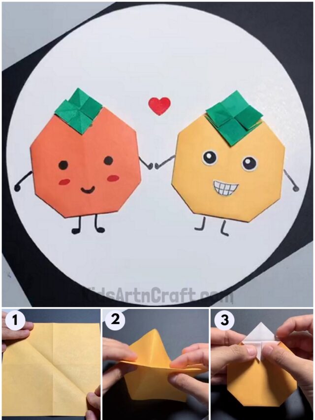 DIY Origami Fruit Using Craft Paper For Kids