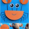 DIY Paper Circle Crab Tutorial For Kids
