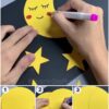 DIY Paper Moon And Star Wall hanging Craft for Kids