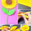 DIY Paper Sunflower Art and Craft for kids