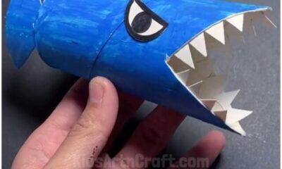 Easy Cardboard Tube Shark Craft for Kids