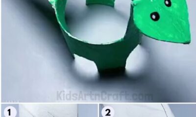 Easy Dinosaur Craft Step by Step Tutorial For Kids