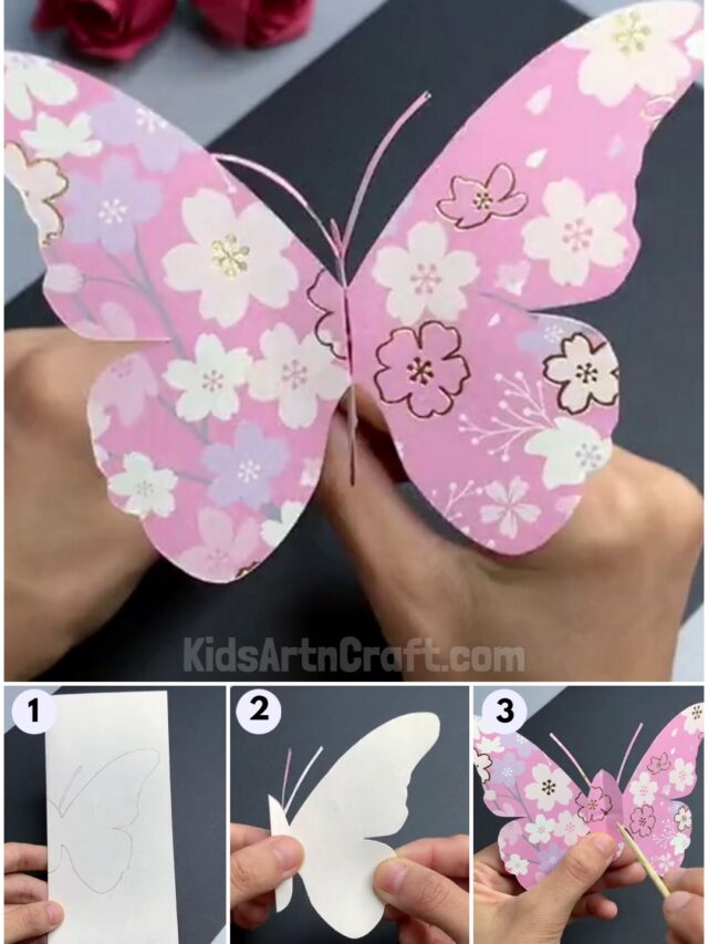 Easy Paper Butterfly Craft For Kids