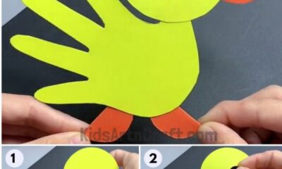 Easy Paper Handprint Duck Craft Tutorial For Kids