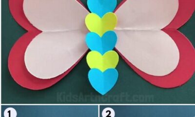 Easy Paper Heart Butterfly Craft Tutorial