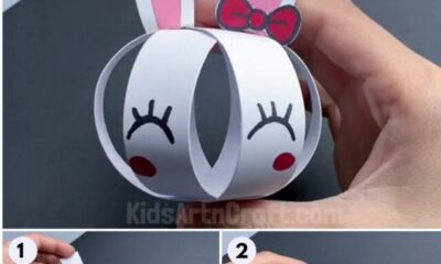 Easy Paper Strip Bunny Craft For Kids