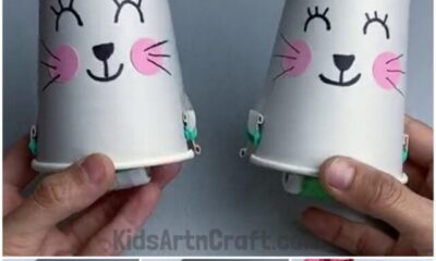 Easy to Make Paper Cup Bunny Craft Tutorial for Kids