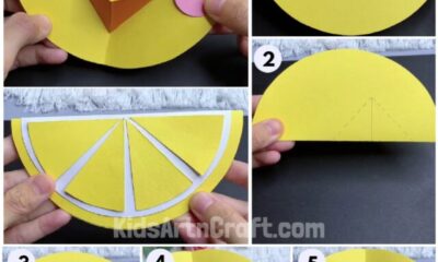 Folded Paper Lemon and Chick Craft Tutorial for Kids