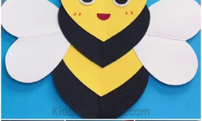 How To Make A Paper Heart Bee Craft Tutorial