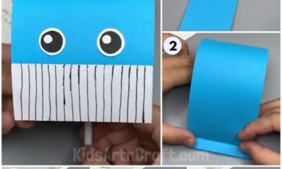 How to make Blue Whale paper Craft Tutorial