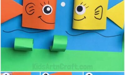 How To Make Cute Paper Fish Craft Tutorial