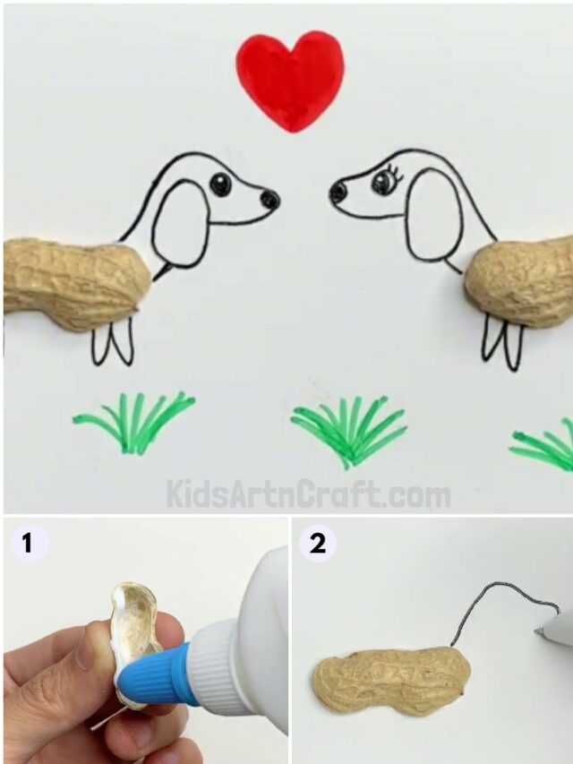 How To Make Dog From Peanut Shell Easy Craft Tutorial