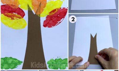 How To Make Leaf Stamping Tree Artwork For Kids
