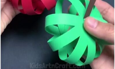 How to Make Paper Strip Apple Craft Tutorial for Kids