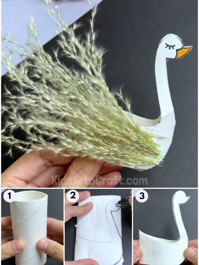 How To Make Cardboard Tube Swan Craft Tutorial For Kids