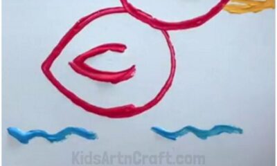 Learn To make Duck Artwork For Kids Using Watercolor & Toilet Paper Roll