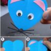Learn To Make Easy Heart Shaped Paper Mouse Craft