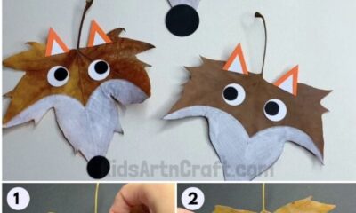 Learn to Make Leaf Fox Craft Tutorial for Kids